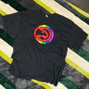 Gildan Black ATL HAWKS with Colorful Graphic